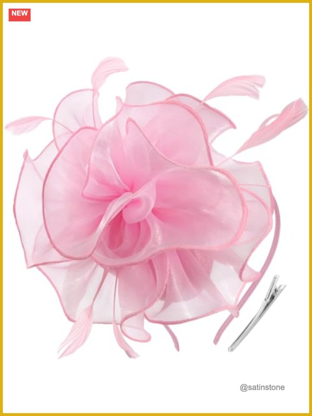 Fascinator Hat Tea Party Headwear Ribbons Feathers Headband Clip